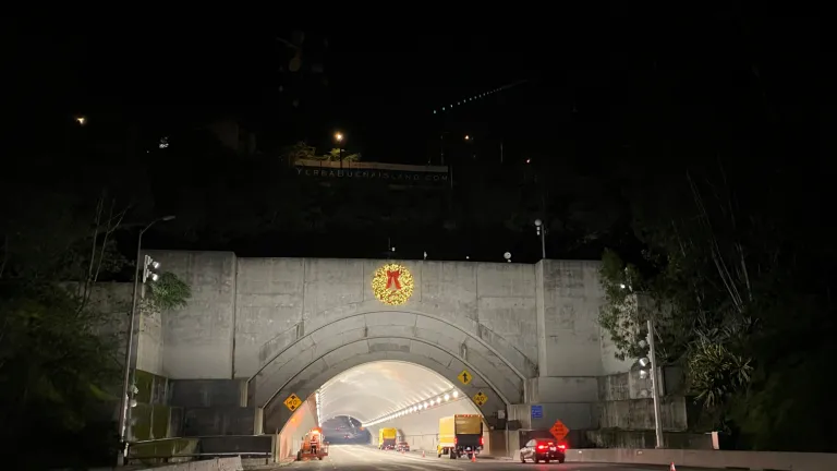 Wreath at the Yerba Buena Island Tunnel.