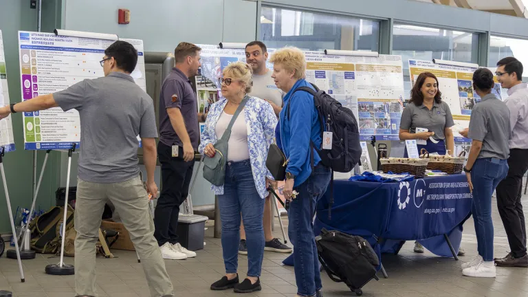 A Plan Bay Area 2050+ pop-up workshop at the Millbrae transit station.