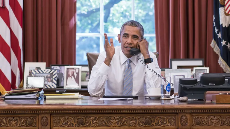 President Barack Obama in the Oval Office