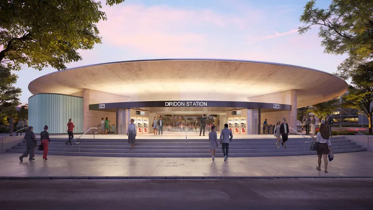 Rendering of a future Diridon Station, part of the BART to Silicon Valley Phase two project.