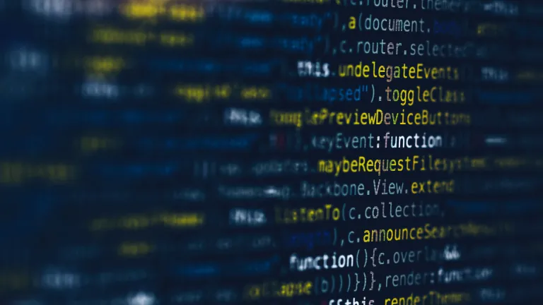 A snippet of computer code.