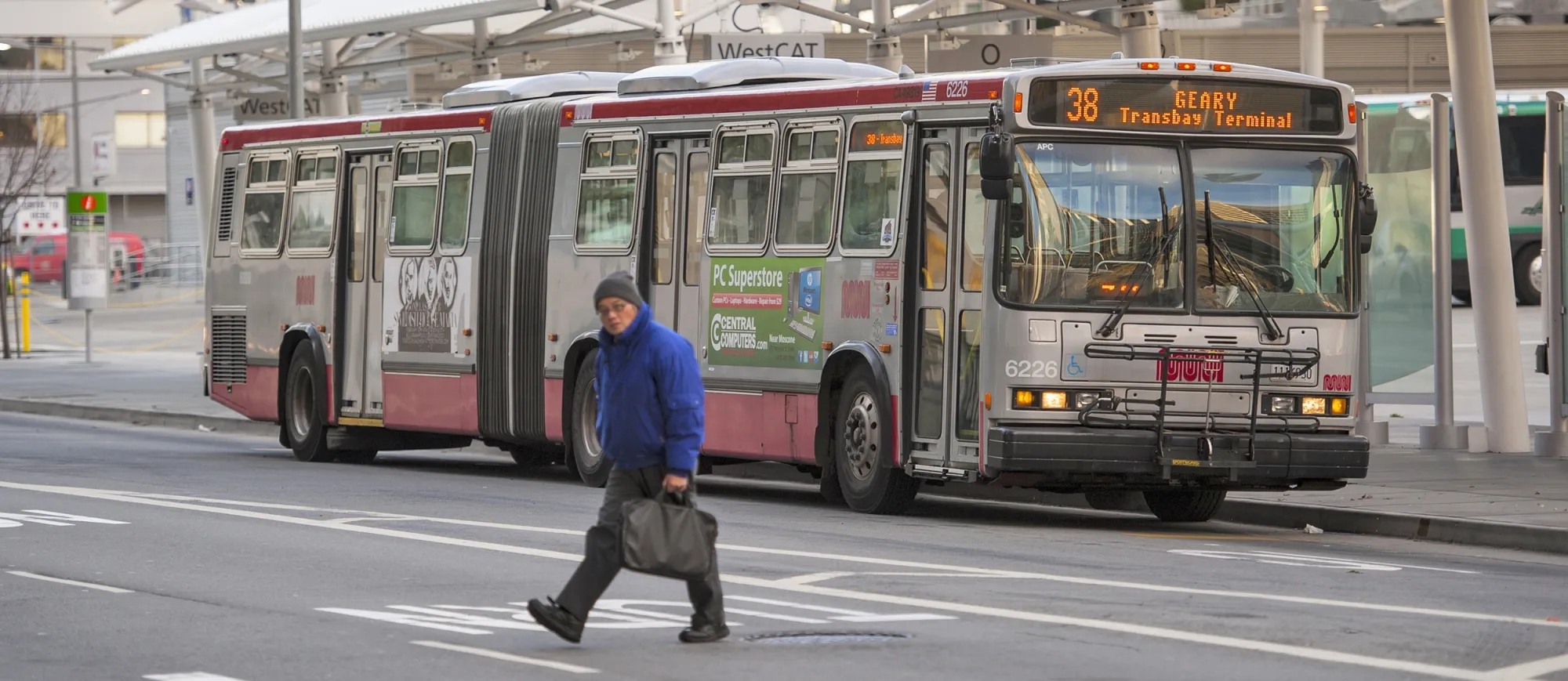 Articulated Muni bus