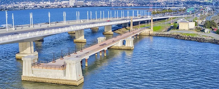 View of the pier at Judge John Sutter Regional Shoreline (Gateway Park)