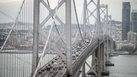 The West Span of the San Francisco-Oakland Bay Bridge.