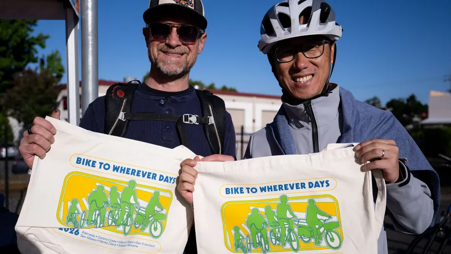 Napa county cyclists on Bike to Wherever Days 2026.