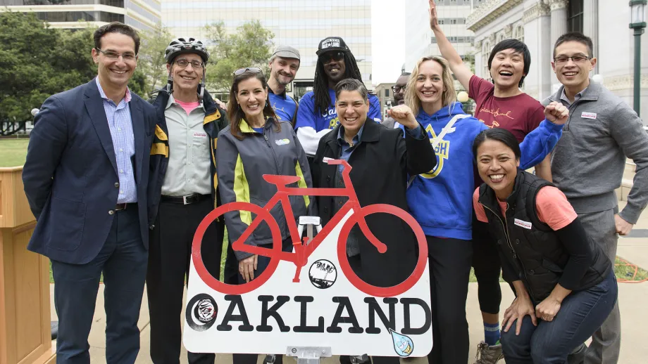 Then-Mayor of Oakland and MTC Commissioner Libby Schaaf at BTWD 2017.