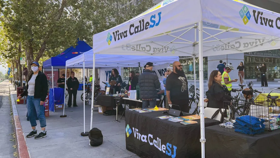 An Energizer Station in San Jose on Bike to Work Day.