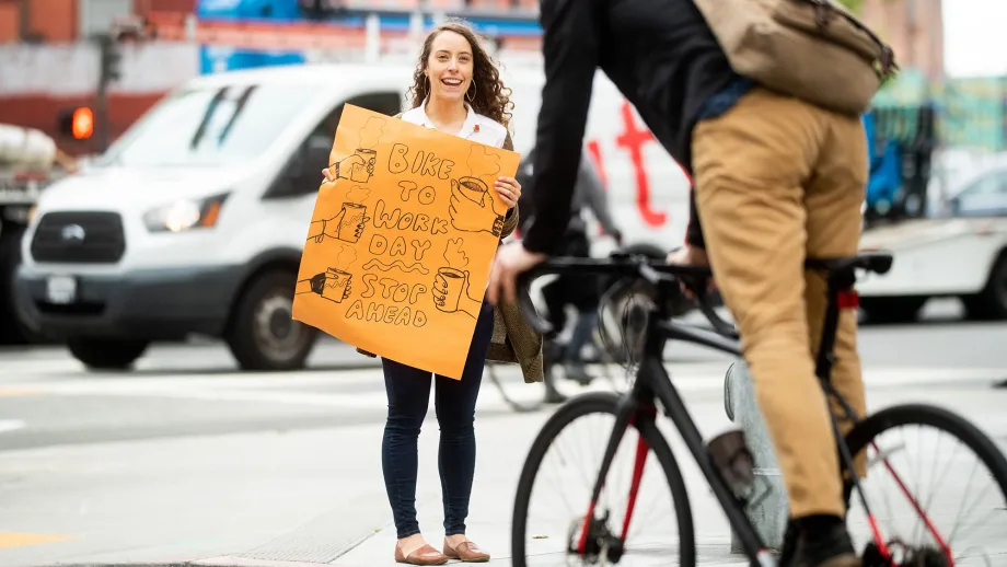 Kelsey Roeder of the SF Bicycle Coalition