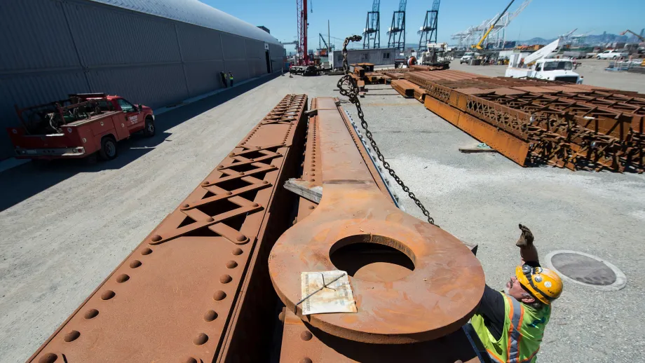 view of steel beams