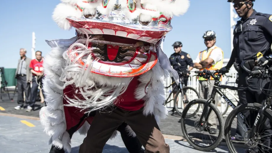 Traditional Lion dancers