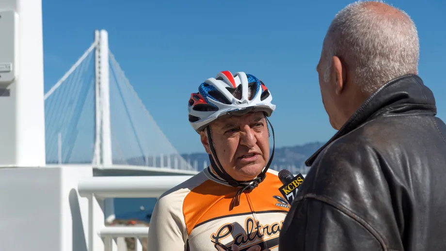 Caltrans District 4 Director Bijan Sartipi is interviewed.