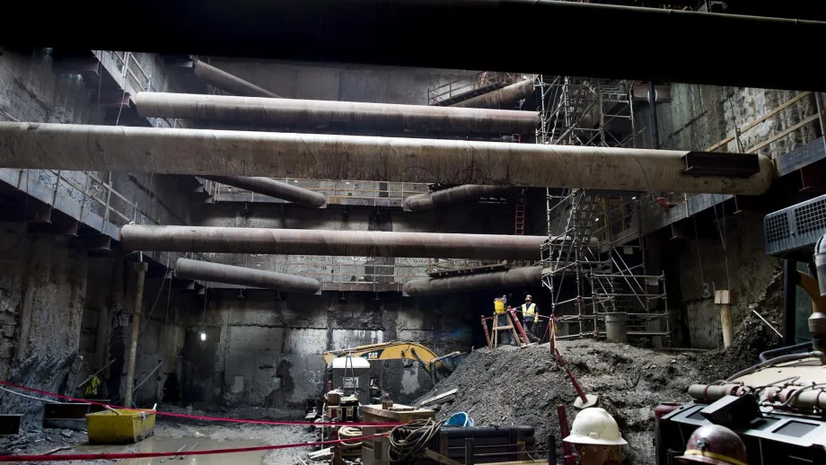 Excavation of Chinatown Station