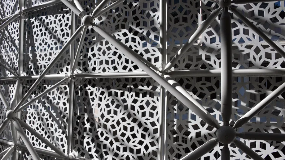 metal work at Transbay Terminal 