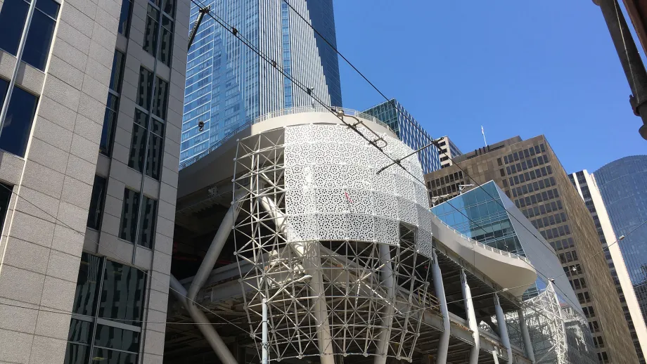 ground view of Transbay Transit Center