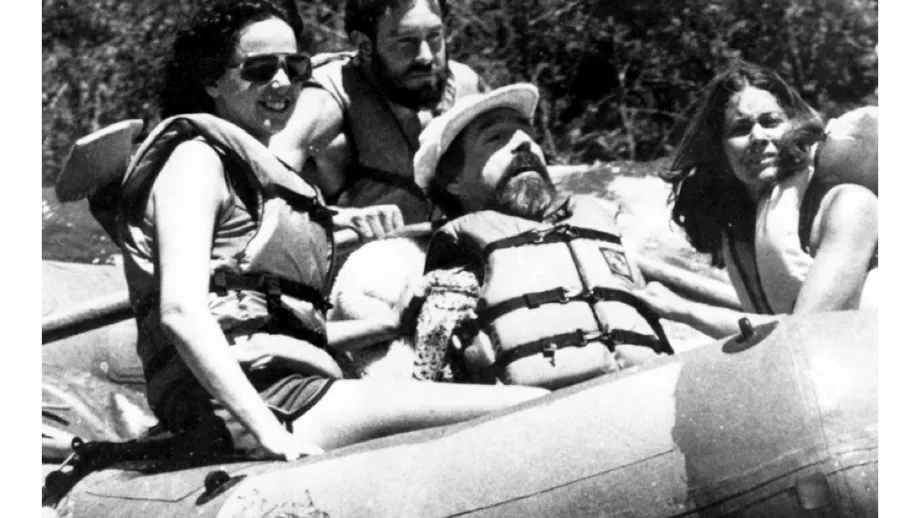 Because wild and scenic rivers in California were in danger of being tamed, Ed and Cathy joined a group to ride the rapids on the Stanislaus River