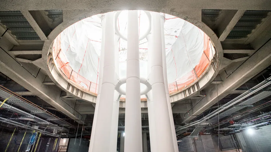 inside view of domed window
