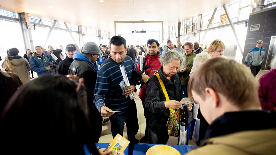 people inside warm spring station