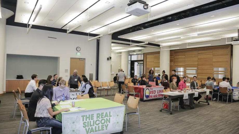 group of people at The Real Silicon Valley table