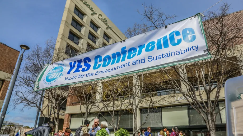 a banner at at the 2018 YES Conference