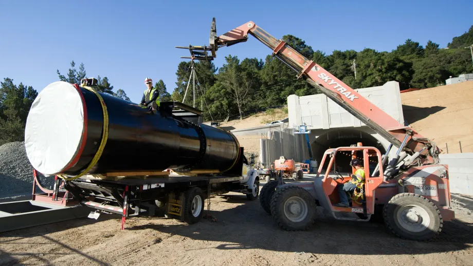 Fans Installed in Caldecott Fourth Bore as Project Nears Completion