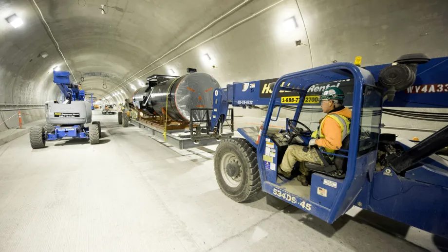 Fans Installed in Caldecott Fourth Bore as Project Nears Completion