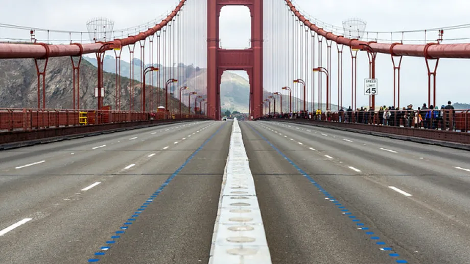 Golden Gate Bridge Closure and Median Barrier Installation