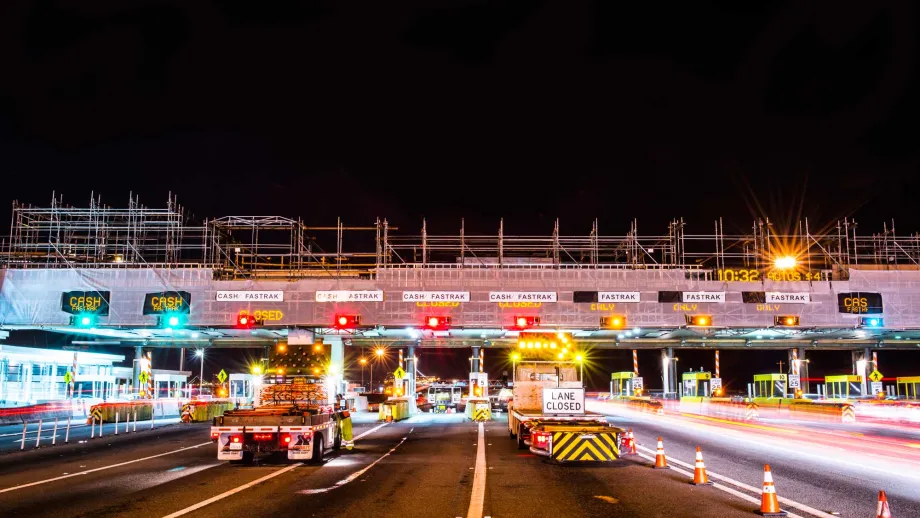new toll plaza -  new East Span of the SFOBB