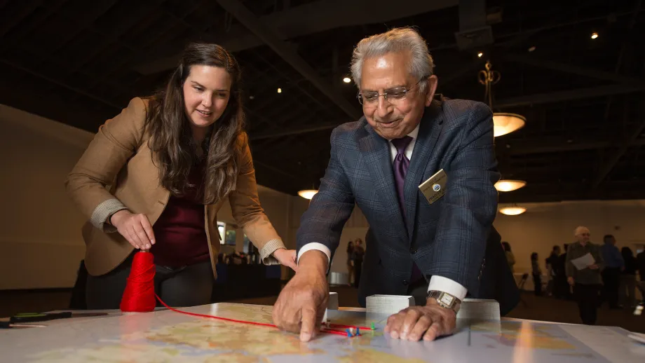 Attendees in San Mateo do live-work-play exercise
