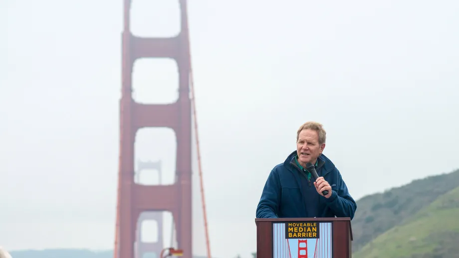 Golden Gate Bridge Closure and Median Barrier Installation