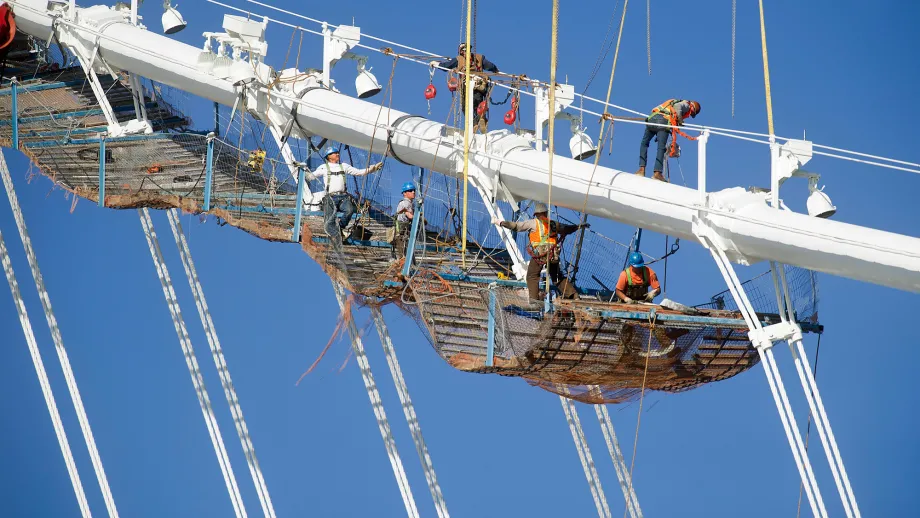 East Span catwalk removal