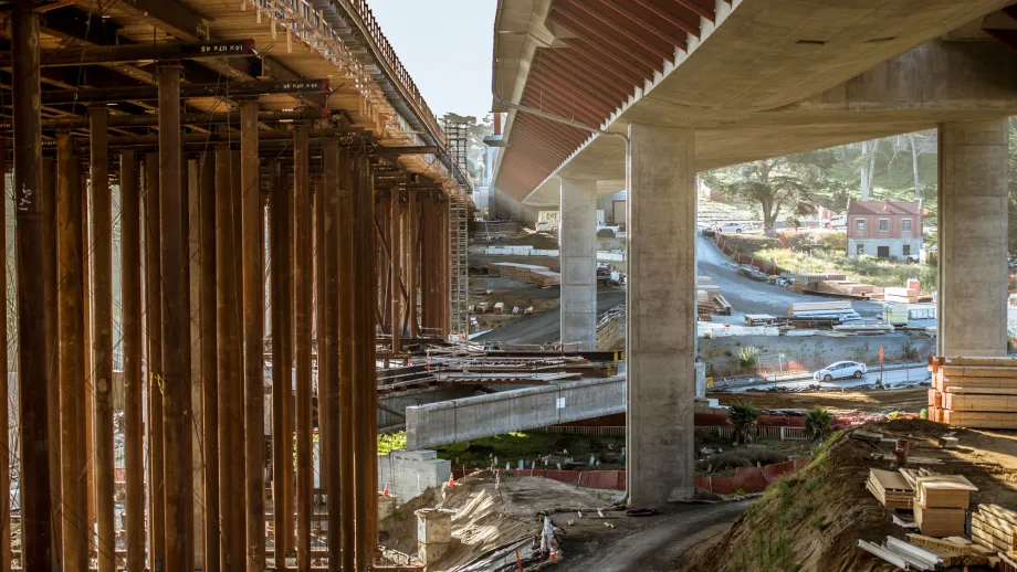 Presidio Parkway/Doyle Drive construction