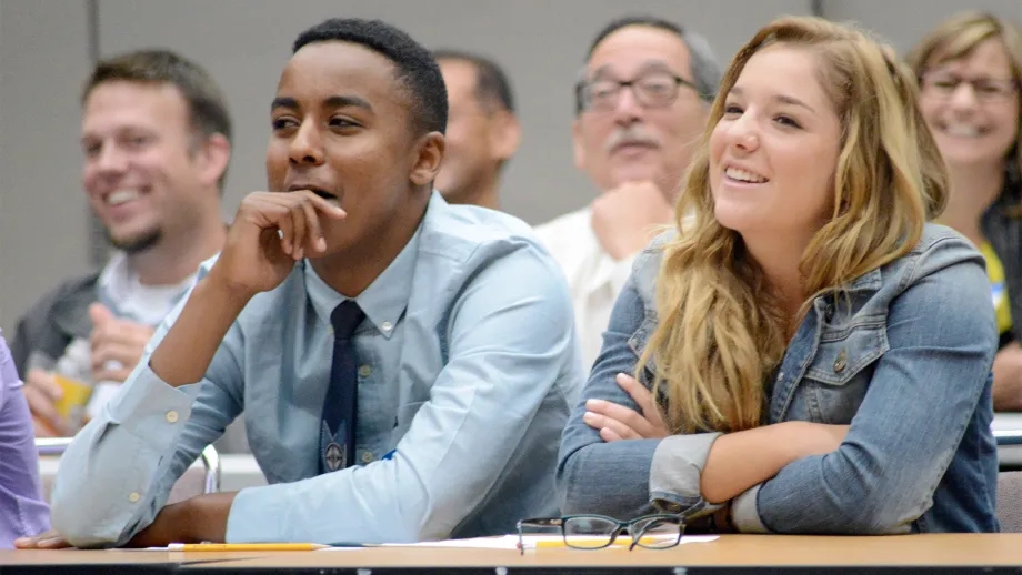 interns listen to presentation