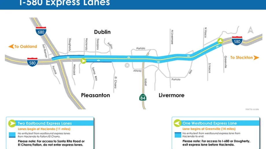 Map of I-580 Express Lanes
