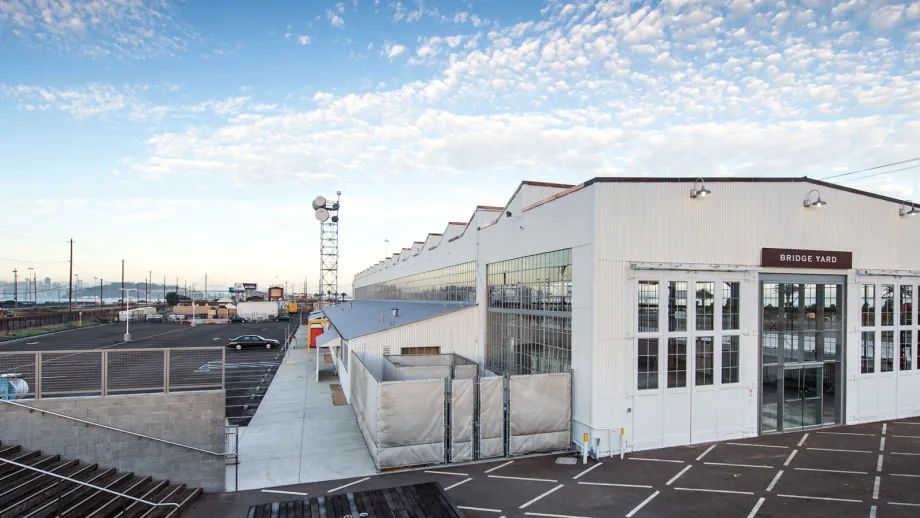 The Bridge Yard building, located on the site of the future Gateway Park, at the foot of the new Bay Bridge East Span