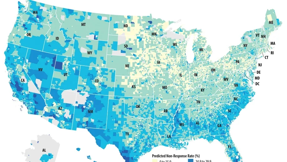 Map of the Month, April 2018: The High Stakes of Census 2020: Predicted Impart of Citizenship Question on Census Response