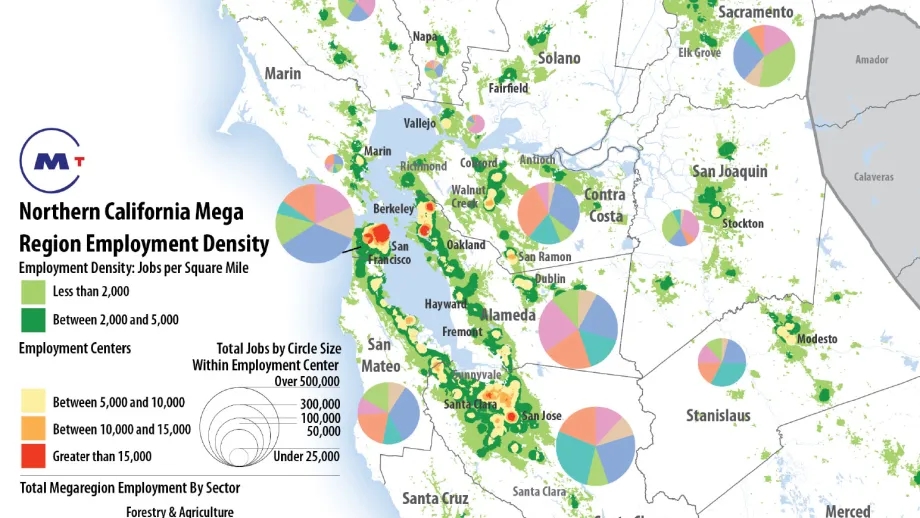 May 2017: Northern California Mega Region Employment Density