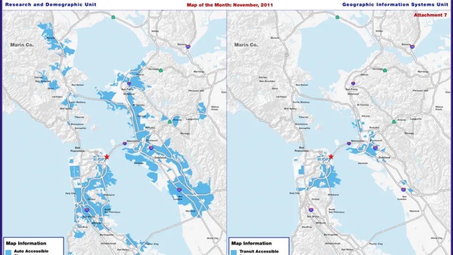 map of Travel Time And Housing Prices